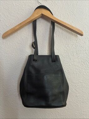 Vintage Coach 4923 Sonoma Purse Dark Brown Pebbled Leather Drawstring Bucket Bag